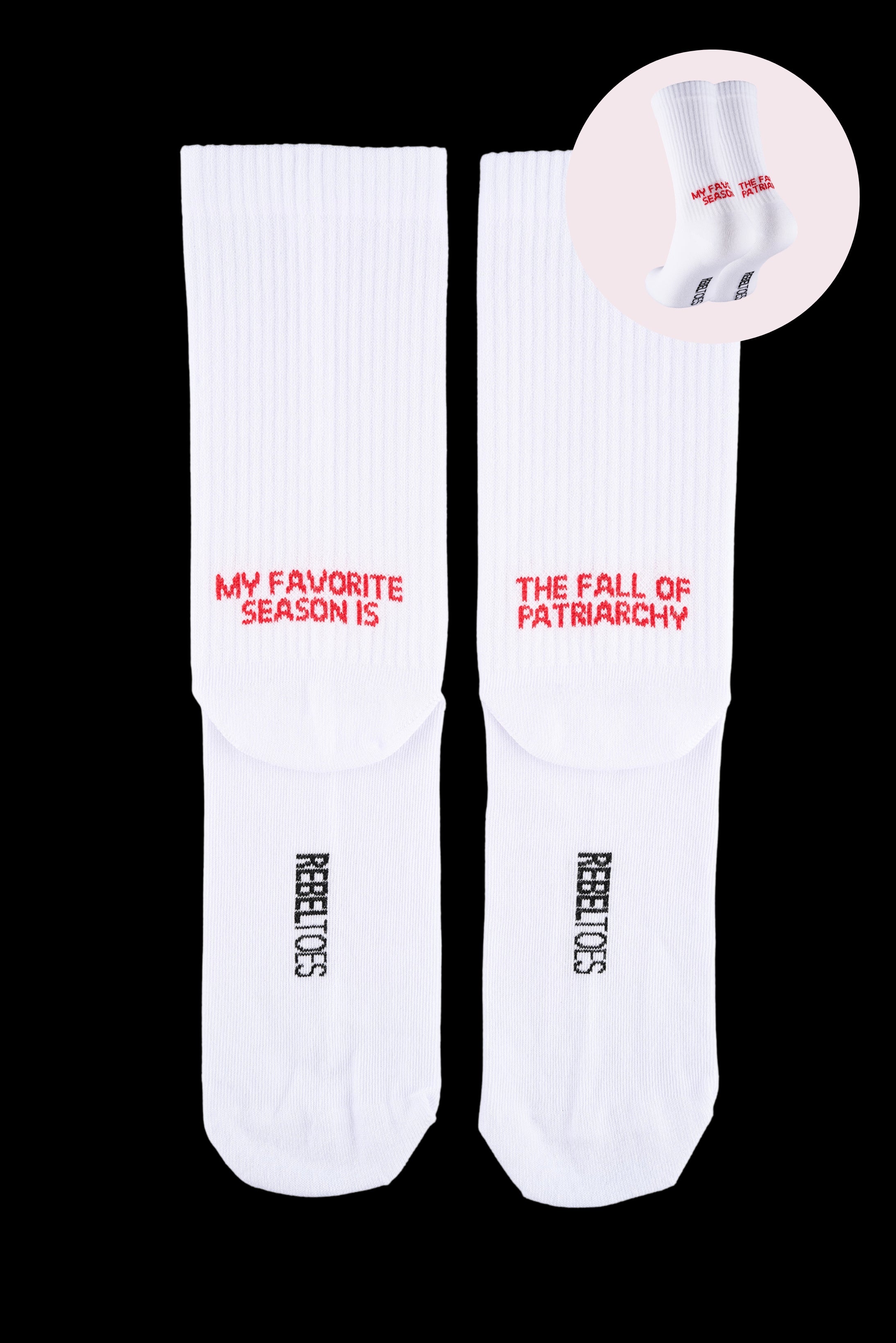 My favorite season is the fall of patriarchy - socks
