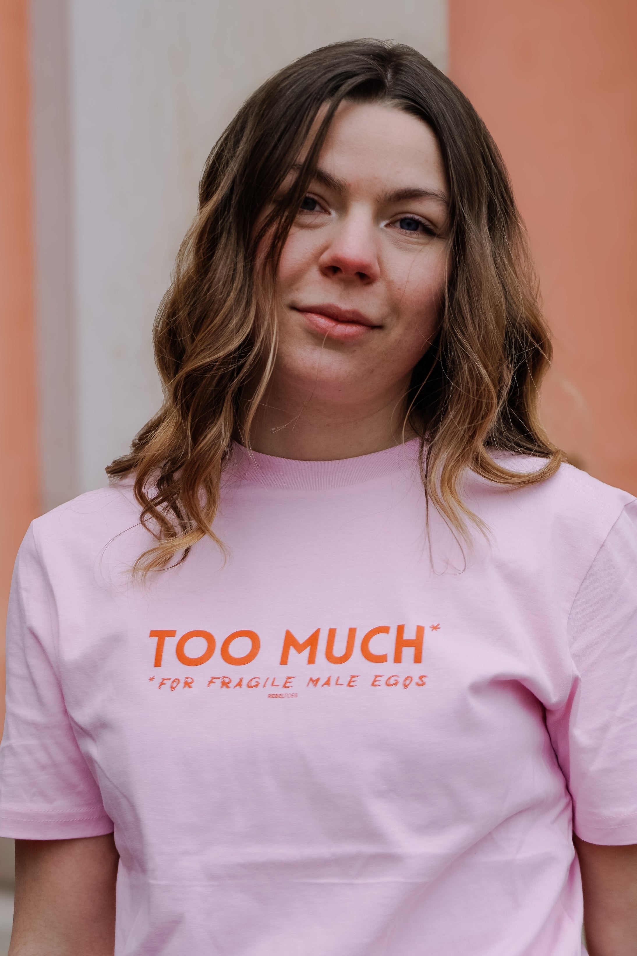 Too much for fragile male egos - shirt (pink)